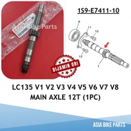 Yamaha LC135 V1 V2 V3 V4 V5 V6 V7 V8 4 Speed Transmission Gear Box Shaft Main Axle 12T - 1S9-E7411-1