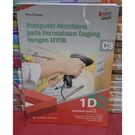Erlangga Used Book - Accounting Computer At A Trading Company With MYOB 2nd Class SMK K13 Revision
