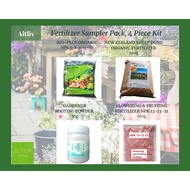 Fertilizer Sampler Pack - 4 Piece Kit (Bioplus, NZ Sheep Dung, 13-13-21, Root) (Fruits, Vegs & Flowe