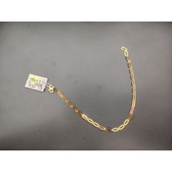 Emas 375 rantai tangan paper clip (T136)