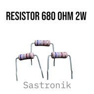 680ohm 2w brown resistor small body ready