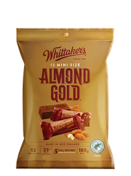 Whittaker's - (BBD:14/04/2026) 12粒迷你杏仁朱古力塊 180g（1514）