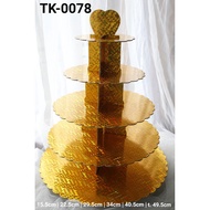 Tk-0078 cupcake Cake stand 5 Levels gold hologram gold