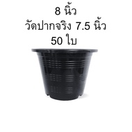 กระถางต้นไม้ 8 ยกมัด50ใบ ปากกว้าง 7.5 นิ้ว