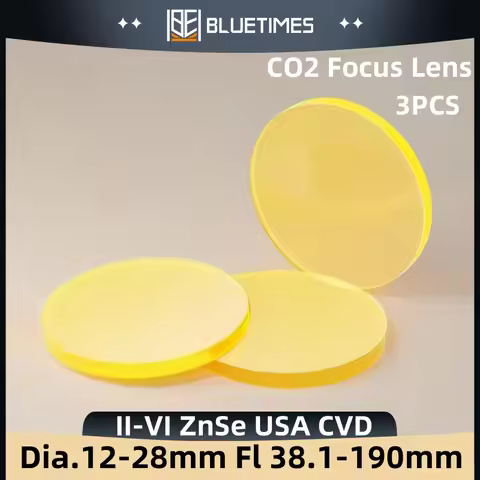 BLUETIMES 1PCS 3PCS Focus Lens USA CVD ZnSe DIA 12/15/18/20/22/25/28mm for 0-200W CO2 Laser Engravin