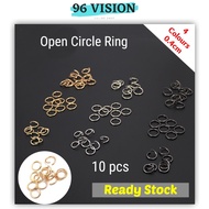 Jewelry Accessories Single Circle Ring Open Circle Connector single loop DIY 0.4mm x 10pcs