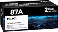 2-Pack 87A Black Toner Cartridge Compatible for HP Printer 87A CF287A CF287X 87X High Yield Toner Wo