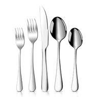 5Pcs Set Sudu Garfu  Makan Set Tableware Cutlery Fork Fnife Spoon Teaspoon Kitchen Accessories For W