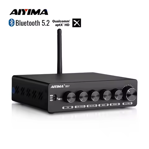 AIYIMA B07 Audio Bluetooth Sound Power Amplifier 2.1 Channel Amp Audio TPA3255 for Speaker Subwoofer