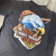 Kaos vintage harley davidson 3d emblem holubek art tee wolf eagle the mountain