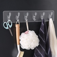 Home Transparent Wall Hanging Storage Hooks / Nail-Free Space Saving Storage Duty Self Adhesive Rack