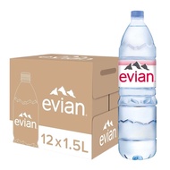 Evian Natural Mineral Water 12 bottles x 1.5L