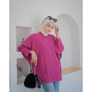 Blouse Blus Oversize Jumbo Terbaru Kemeja Wanita Batwing Atasan Basic Wanita Kekinian Terbaru 2021