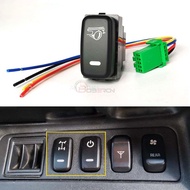 DRL Switch Push Button Car RED LED Light key switch Exhaust button For Mitsubishi Pajero V73 V93 V97