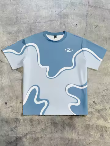 The 2025 summer new men's T-shirt is a casual fashionable soft and breathable 3D printed design for 