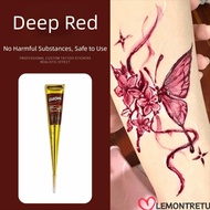 LEMONTREE Henna Paste Cone, Temporary Black Brown Henna Tattoo Cream, Henna Tattoo Cream Easy-To-Use