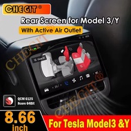 Newest 8.66 inch Rear Child Entertainment Display for Tesla Model 3 /Y WIFI 4G 64G Rear Display Scre