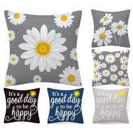 <Stock>Grey Yellow Daisy Pillow case40x40,45x45,50x50,60x60.Home decor cushion cover,Sofa pillow cov