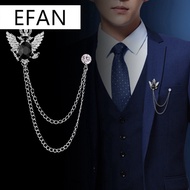 Men's Brooch Europe and The United States Retro Palace Style Jacket Suit Brooch Tassel Chain Double-