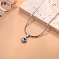 【พร้อมส่ง】evil eye สร้อย คอ ดวงตาปีศาจ สร้อยคอผู้หญิง evil eye ของแท้ evil eye necklace สร้อยคอ Clav