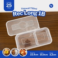 (Best) Thinwall KLIR Rectangular Long 750ML Food Container Plastic Food Container