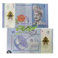 Uang 1 Ringgit Malaysia Polymer Uang koleksi ( REAL UANG ASLI 100 % )
