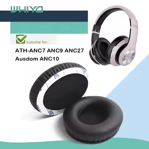 Whiyo Replacement EarPads for Ausdom ANC10 ANC-10 for ATH ANC7 ANC9 ANC27 Headphones