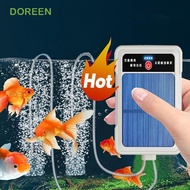 DOREEN Solar Oxygen Pump, USB Rechargeable Automatic Portable Aerator, Oxygen Booster Ultra Silent W