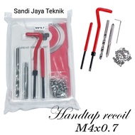 TAP RECOIL SET M4x0.7 / HANDTAP  COIL M4 X 0.7 / THREAD REPAIR 4x0.7 / M4 BAUT KUNCI 7