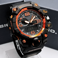 Jam Tangan Sport Pria GS Mewah New Dual Time/Double Time Limited Edision-WATERESISST BODY BESI+Kotak