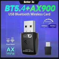 AX900M Bluetooth 5.4 WiFi Adapter 2.4G+5G Dual Band Network Wireless Card Driver Free WiFi Receiver 