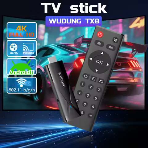 Wudung Mini TX8 TV Stick Android10 Allwinner H313 2GB RAM 16GB ROM BT AVI 2.4G/5G Dual Wifi 4K 1080P