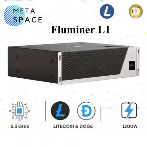 New Fluminer L1 Doge Miner 5300Mh/s 1200W Dogecoin Miner Low power Consumption 110-240V Doge BEL LTC