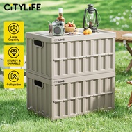 🔥NEW🔥Citylife 37L Collapsible Storage Box Crate With Lid Folding Storage Box Home Outdoor Camping