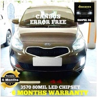 Kia Carens 6500k White LED Headlight / Turning Light / Fog Light Bulb No Dash Error HB4 H7 H8 H11 H1