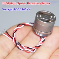 2200KV Mini 18mm 3-phase 1406 Brushless Motor High Speed 2S-3S 26500RPM Outer Rotor BLDC RC Drone FP