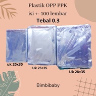 RB6 Plastik Opp Isi 100 Ukuran 20x30, 25x35, 28x35 Kemasan Baju Seal