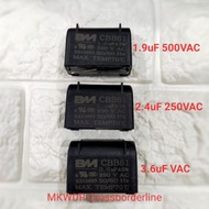 1.9uF 2.4uF 3.6uF Kapasitor Kipas KDK/Panasonic Fan Capacitor 4 blades 5 blades Replacement Parts Al