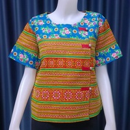 Hmong Clothes Hand-Embroidered Pattern Orange Tone (Size 42)