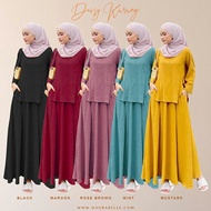 Daisy Kurung Haurabelle Moden Skirt blouse top Muslimah set viral bubble chiffon fiona polka dot flo