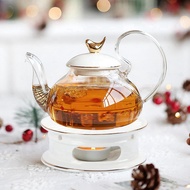 【FAS】-Teapot Warmer Ceramic Tea Warmer with Tealight Holder Teapot Heater for Heating Coffee Milk Te