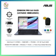 Asus Laptop Zenbook Pro 16X OLED UX7602Z-MME120WS 16'' UHD Touch ( I7-12700H, 16GB, 1TB SSD, RTX3060 6GB, W11, HS )