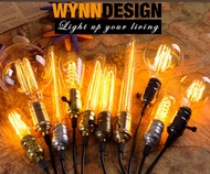Wynn Design [1pc 6w] Led Dimmable Bulb Edison Bulb Filament Led Bulb Mentol LED Gold Bulb Amber Glas