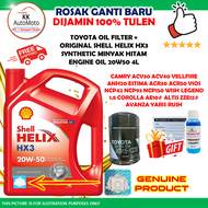 Original Shell Helix HX3 Mineral Engine Oil 20W-50 20W50 + Genuine Toyota Oil Filter for Vios Altis