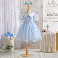 Girl Dress Cute Girl Dress Cute Girl Dress Girl Dress Summer 2025 Elsa Princess Dress Girl Baby Gauz