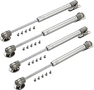 4Pcs Lift Support, 10 Inch Gas Strut, 100N Soft Close Hinges, Gas Spring, Kitchen Cabinet Hinges, Toy Box Hinges, Gas Shocks, Hydraulic Support Cabinet Hinge with Screws (Sliver, 10 Inch 100N-4pcs)