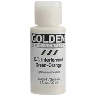 Golden Artist Fluid Acrylics - C.T. Interference Green / Orange, 1oz