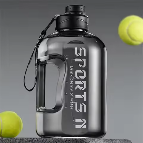 1pc Large Capacity Water Bottle 1.7L/2.7L Sports Water Bottle with Straw Portable Camping Gym Cyclin