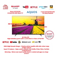 Sharp Smart TV 4TC55CJ2X Sharp 55 Inch 4K UHD Smart TV AQUOS - Delivery By Seller with-in Klang Vall