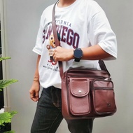 กระเป๋าสพายพาดลำตัว ใช้ได้ทั้งผู้ชายและผู้หญิง แบรนด์ WOLVES ORIGINAL แท้ 100% หนัง pc กันน้ำ ด้